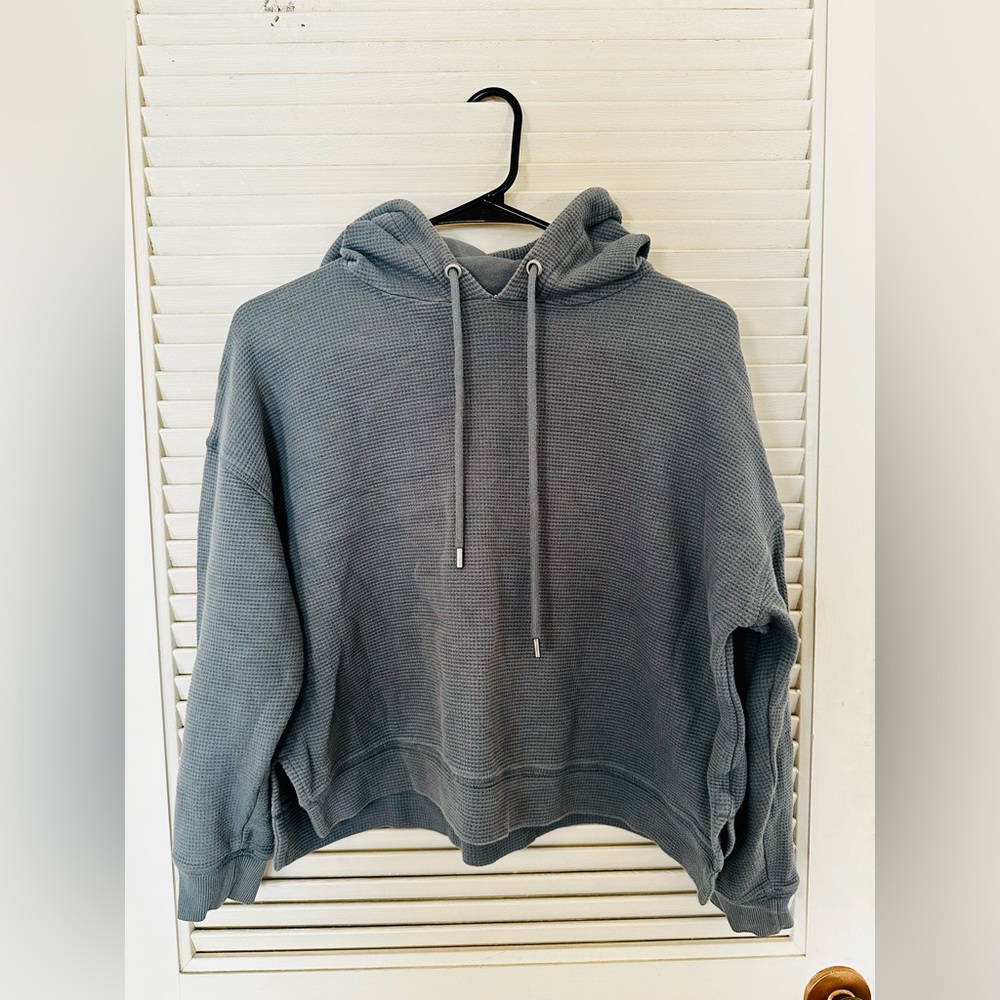 Turquoise cropped hoodie